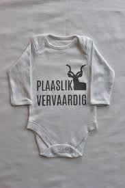 Afrikaanse Plaaslik Vervaardig Kruipertjie Babygrow Cute Baby Clothes Printed Shirts Tshirt Print