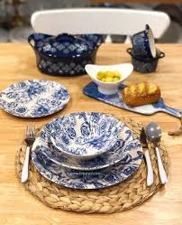 cirpan ev on instagram mavi gul 6 kisilik 24 parca stoneware yemek takimi 359 90 yerine 249 90 www cirpanev com da yemek takimi yemek yemek takimlari