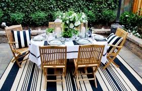 Black White Natural Love Patio Entertaining Outdoor Dining Furniture Nautical Outdoor Decor