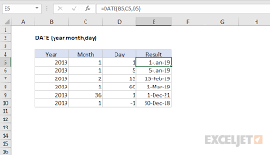 how to use the excel date function exceljet