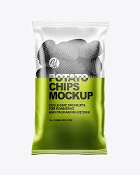 Download Bag With Corrugated Black Potato Chips Mockup In Bag Sack Mockups On Yellow Images Object Mockups PSD Mockup Templates