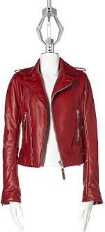 Balenciaga Red Classic Biker Jacket Cranberry Jackets Biker Jacket Balenciaga Jacket Women