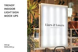 Light Sign Logo Mockup Fashion Logo Mockup Sign Mockup Lighted Signs