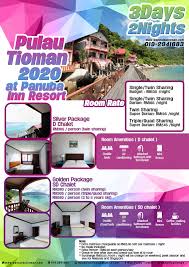 November 07, 2017 leave a reply. 2020 Pakej Pulau Tioman 3 Hari 2 Malam Panuba Inn Resort Pulau Tioman Pakej Pulau Tioman Original