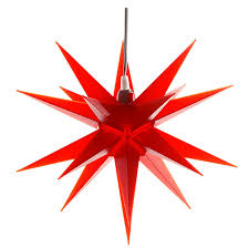 Cepewa 30189 Weihnachtsstern Rot Stern 3d 35 Cm Lampe Fensterstern Adventsstern Deko