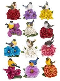 Ganz E8 Spring Decor Bird Flower Of The Month 5in Figurine Er59962 Choose Design Baby Family Gifts Spring Decor Flowers Bird