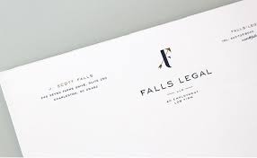 The official corporate letterhead, used for correspondence in a variety of business, is unique for many reasons. Falls Legal Branding And Stationery Stitch Design Co Business Branding Design Letterhead Design Inspiration Letterhead Design