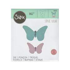 Vaessen creative perforatrice farfalla 5, jumbo, xl, grande fustellatrice per carta, per onever fustelle figura della farfalla carte decorative bordi metallici stencil per greeting card copertura. Fustella Bigz 661075 Farfalle