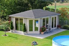 Kundenbild 5 Eck Gartenhaus Julia 40 Iso 5 Eck Gartenhaus Gartenhaus Hauser Mit Pool