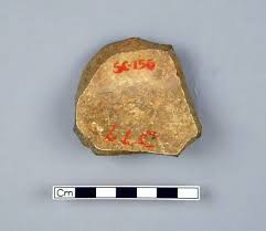 Bowl, fragment of base with inscription "Wang zhai"