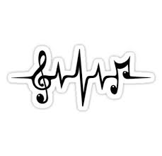 Music Pulse Heartbeat Notes Clef Frequency Wave Sound Festival Sticker By Anne Mathiasz In 2021 Music Notes Tattoo Music Heart Tattoo Music Symbol Tattoo