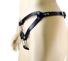 BDSM Leather Double Penetration Strap On Harness | Bondesque | Bondesque