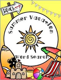One with a word bank (good for beginners) and t. Summer Vacation Word Search Worksheets Teaching Resources Tpt
