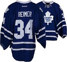 Use the code thgsentme on bench clearers for 10% off. James Reimer Toronto Maple Leafs Game Used 34 Blue Jersey From The 2015 16 Nhl Season Size 56g Game Used Nhl Jerseys At Amazon S Sports Collectibles Store
