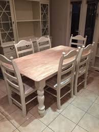 Shabby Chic Stunning Solid Pine Table And 6 8 Chairs Choose Your Own Fabric And Colour X United Kingdom Pine Table And Chairs Pine Table Dining Table Chairs