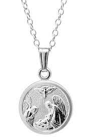 Mignonette Sterling Silver Guardian Angel Pendant Necklace Baby Girls Nordstrom In 2021 Angel Pendant Necklace Childrens Necklace Guardian Angel Pendants