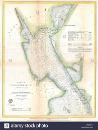 1865 U S Coast Survey Map Or Chart Of Providence Rhode