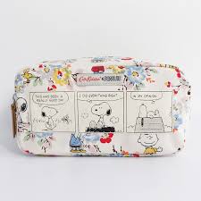 Offering a range of clothing, accessories and homeware products including bags, purses, iphone cases and pyjamas to women and kids, the cath kidston brand is simple and uncluttered, inspired by the cath kidston's nostalgic childhood in the british. Cath Kidston X Peanuts Limited Edition Canvas Pouch Snoopy Kingswood Rose Floral Pattern Warm Cream Color Makeup Case Shopee Malaysia