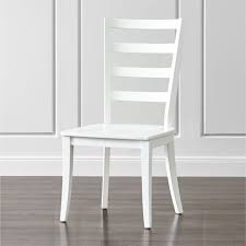 Harper White Ladder Back Dining Chair Reviews Crate And Barrel In 2020 Dining Chairs White Wood Dining Chairs Ladder Back Dining Chairs
