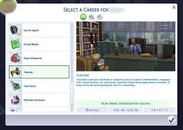 Mod The Sims Teacher Career By Ellenplop Sims 4 Downloads Sims 4 Jobs Sims Sims Packs