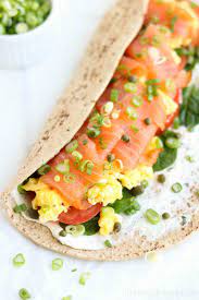 From breakfast to brunch and a great idea for a low carb breakfast is lchf smoked salmon scrambled eggs with cream. Easy Smoked Salmon Breakfast Wrap Two Healthy Kitchens