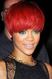 Full lace rihanna chic cut short human hair wigs unprocessed virgin peruvian human hair wigs for black women cheap rihanna short hair cuts. Rihanna Inspired Short Red Human Hair Wig With Full Fringe Nr 03 Short Red Hair Rihanna Short Hair Short Hairstyles For Women
