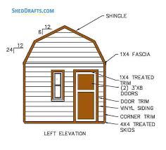 Check out our tiny house plans selection for the very best in unique or custom, handmade pieces from our architectural drawings shops. 12 16 Gambrel Storage Shed Plans Blueprints For Barn Style Building