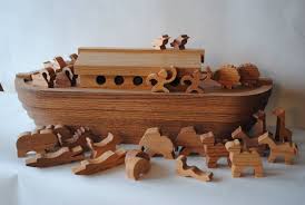 Noah S Ark Toy Box With The Beasts Of The Forest 295 00 Via Etsy Noahs Ark Mural Noahs Ark Toy Boxes