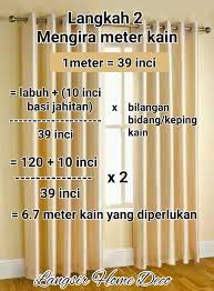 Ø langsir lurus 1 panel berukuran pintu rm 10.00. Tips Pengiraan Kain Kedai Jahit Langsir Maria Facebook