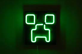 I Make Neon Lights Here S A Minecraft Creeper Neon Lighting Blue Neon Lights Neon