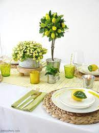 Deco table citron