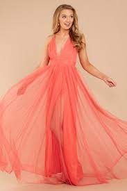 Coral maxi dress for wedding. Coral Maxi Dress For Wedding Off 62 Medpharmres Com