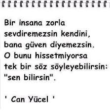 Bir Insana Zorla Sevdiremezsin Kendini Bu Soz De Can Yucel Ozlu Sozler Ilham Verici Alintilar Guzel Soz