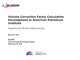 volume correction factor calculation api