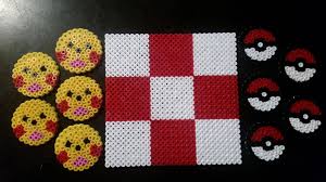 Morpion Pokemon Pikachu Pokeball Pixel Art Hama Bead Perler Perler Bead Art Mini Hama Beads Perler Bead Mario