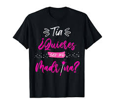 Amazon.com: Tia Quieres ser mi Madrina Padrinos Regalos y peticion Camiseta  Tita, Negro - : Ropa, Zapatos y Joyería