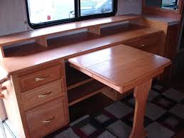 Make A Sliding Fold Down Leg Table Built Into The Kitchenette Folding Chairs Instead Of Having A Stationary Dinette Remodeled Campers Rv Kitchen