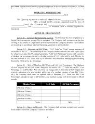 Even though the state of illinois does necessitate you support the establishment of a parent series llcs with an operating agreement. Sample Llc Agreement Tablon