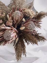 Pampas And King Protea Arrangement Dried Flower Arrangements How To Preserve Flowers Dried Flowers