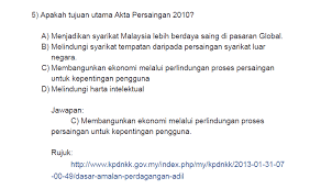 Akta persaingan 2010 telah dikuatkuasakan pada 1 januari 2012. Apakah Tujuan Utama Akta Persaingan 2010 Rass Naa