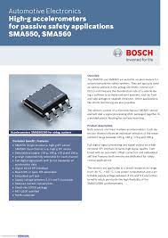 Automotive Electronics High-g accelerometers for passive safety  applications SMA550, SMA560