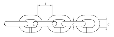 Calibrated Galvanized Anchor Chain Din766 Iso4565 Bulk