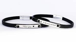 Love You To The Moon Boyfriend Girlfriend Valentines Couples Etsy In 2020 Boyfriend Girlfriend Jewelry Gifts For Fiance Unique Leather Bracelet