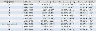 47 Interpretive Megapixel Print Chart