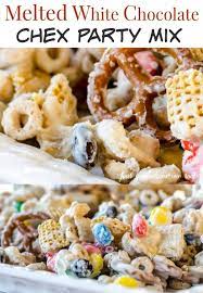 Chex Party Mix With Melted Chocolate Recipe Chocolate Chex Snack Mix Recipes Chex Party Mix