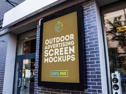 Free Outdoor Advertising Billboard Screen Mockup Psd Download Mockup Free Photoshop Mockup Psd O Outdoor Advertising Outdoor Screens Advertising Signs