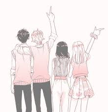 Aesthetic Anime Art Boy Cute Friends Girl Illustration Pink Shoujo Ilustrasi Karakter Gambar Simpel Seni Konsep What's included with your purchase? aesthetic anime art boy cute