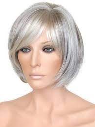 Capless Grey Short Straight Synthetic Hair Wig Best Gray Wigs Gray Hair Wigs Grey Wigs Hair Styles Short Hair Styles Short Thin Hair