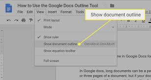 Annotate and transform any document. How To Use The Google Docs Outline Tool