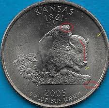 2005 P Kansas State Quarter Error Coin Rev Die Break On Hump Plus More Coins Rare Coins Worth Money Error Coins